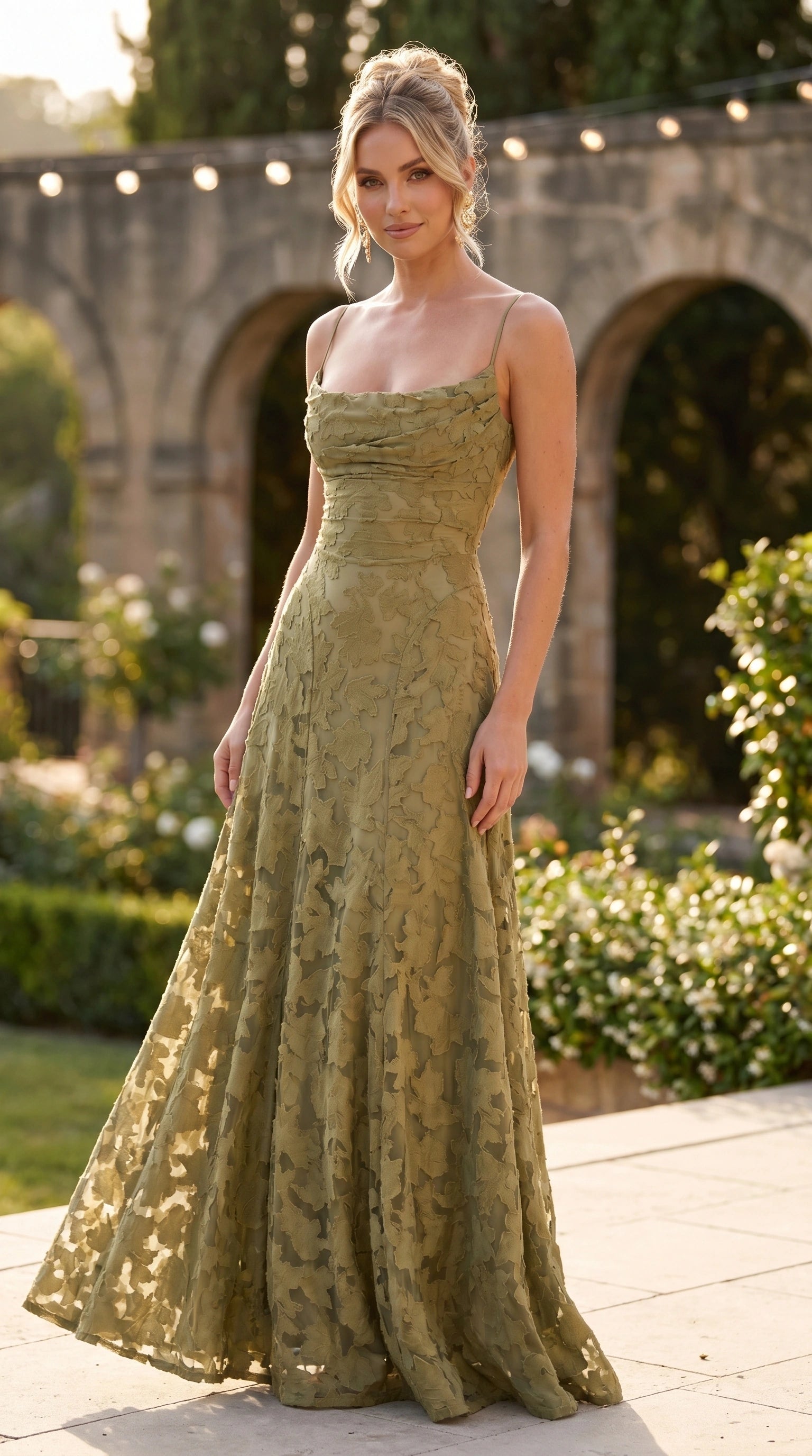 Mila Womens Elegant Flowy Maxi Dress