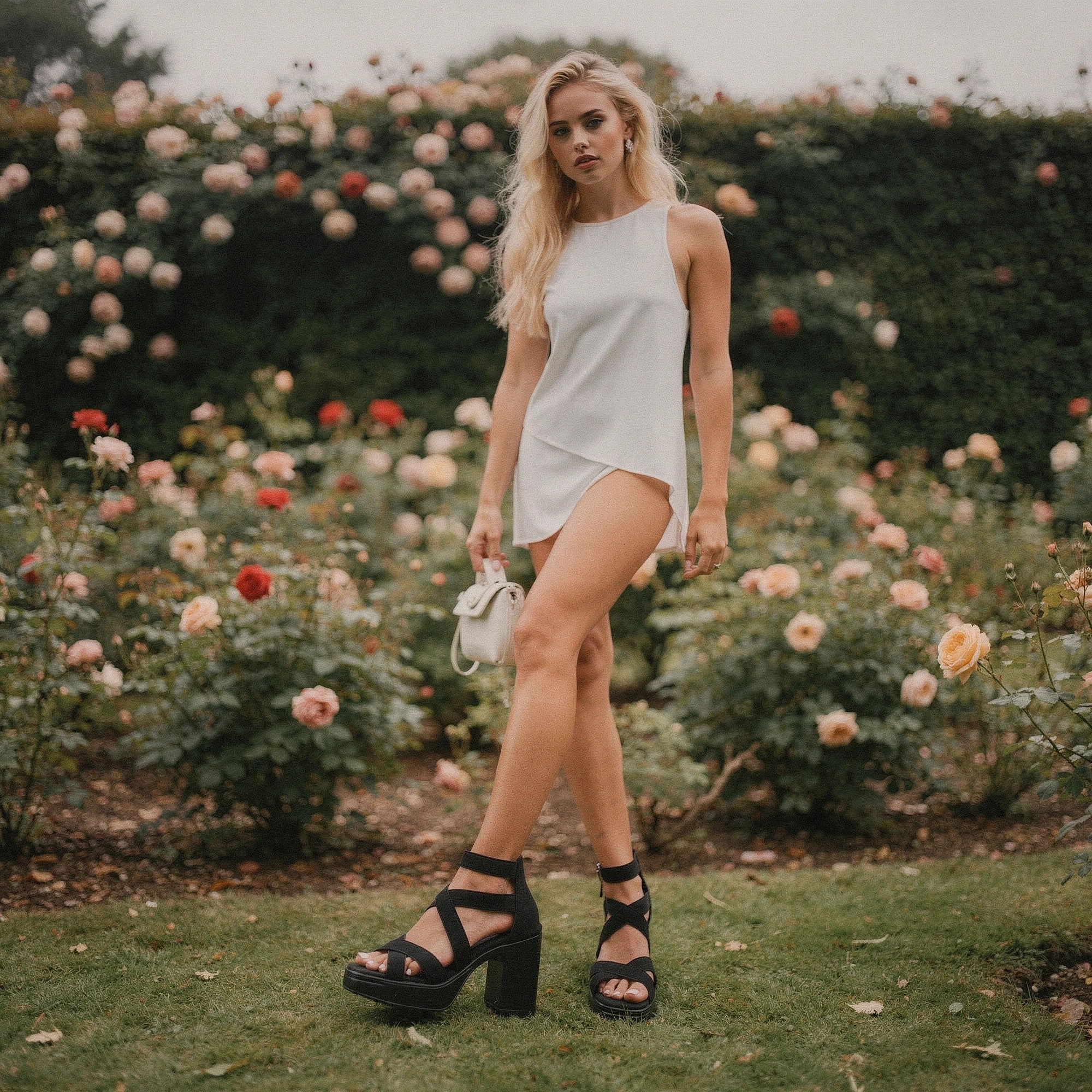 View of aqua blue waterproof platform sandals featuring a textured upper and adjustable ankle strap