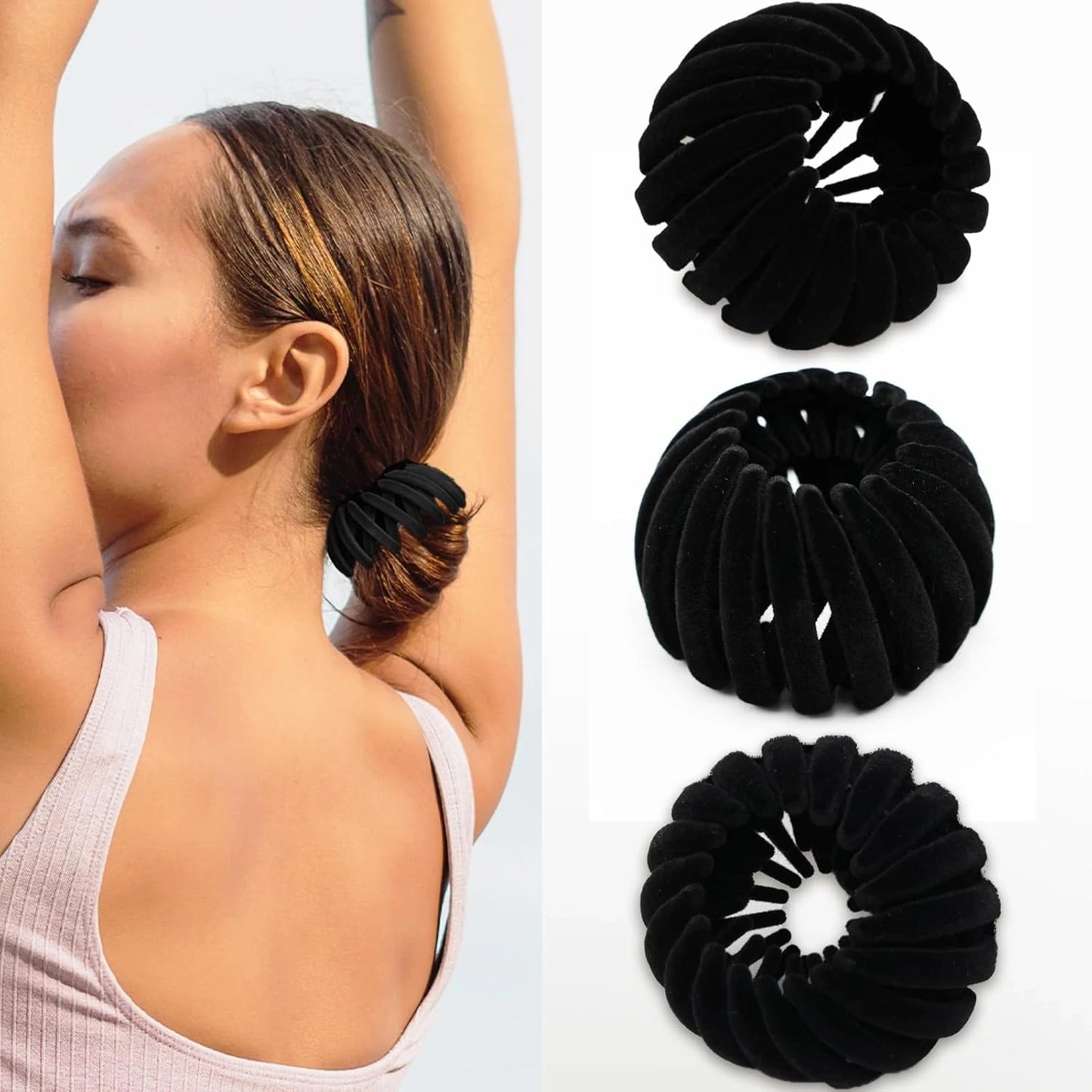 Stylish Bird's Nest Hair Clips Set of 3 Set 1 Nora Luxe