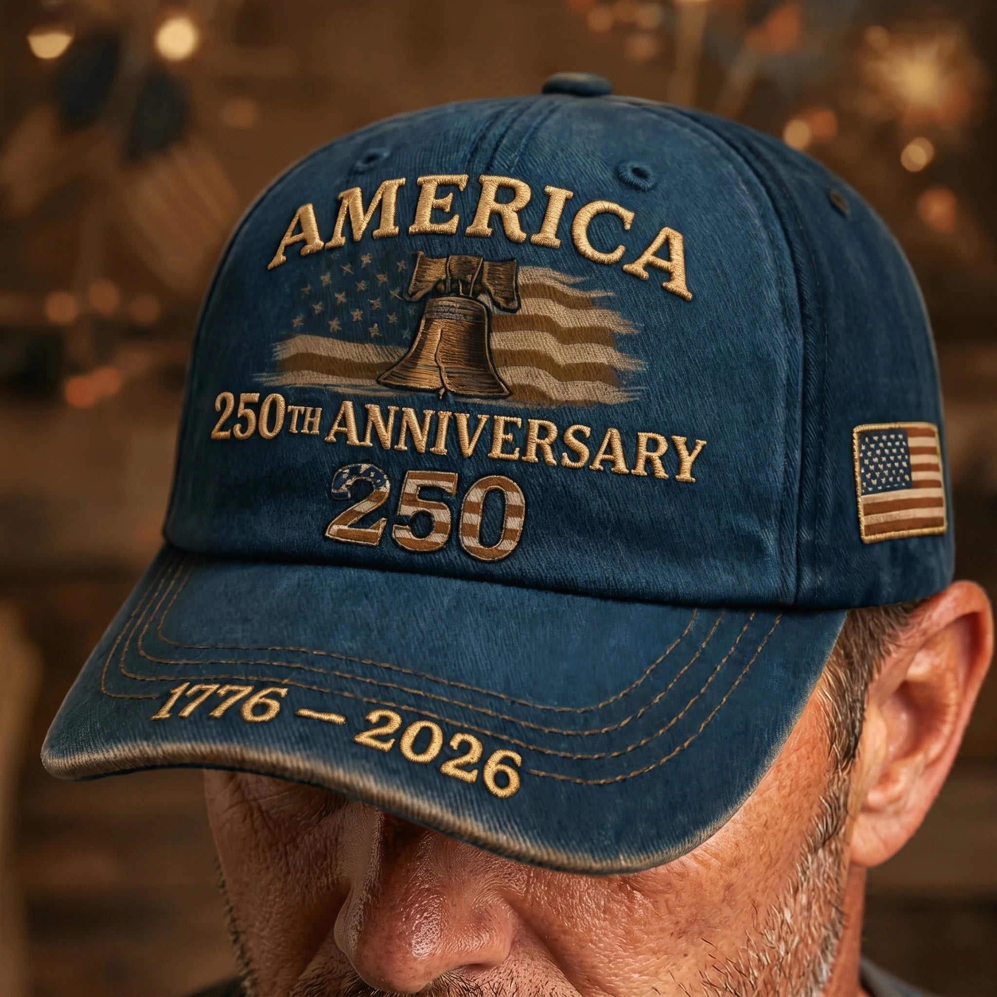 Andrew Vintage Adjustable Patriotic Baseball Cap