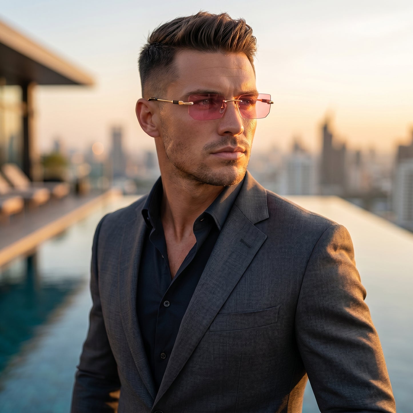 Robert | Mens Stylish Minimalist Summer Sunglasses