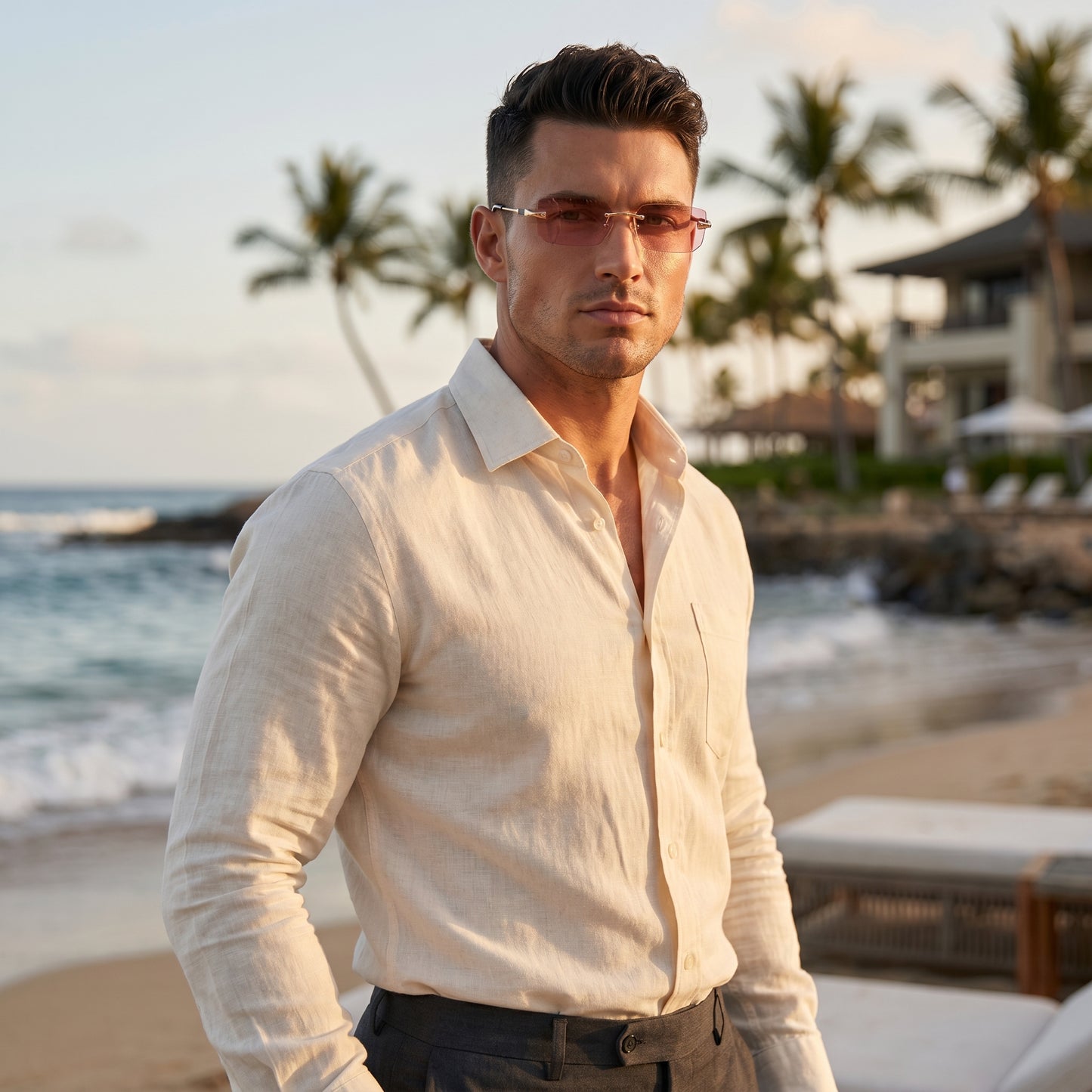 Robert | Mens Stylish Minimalist Summer Sunglasses