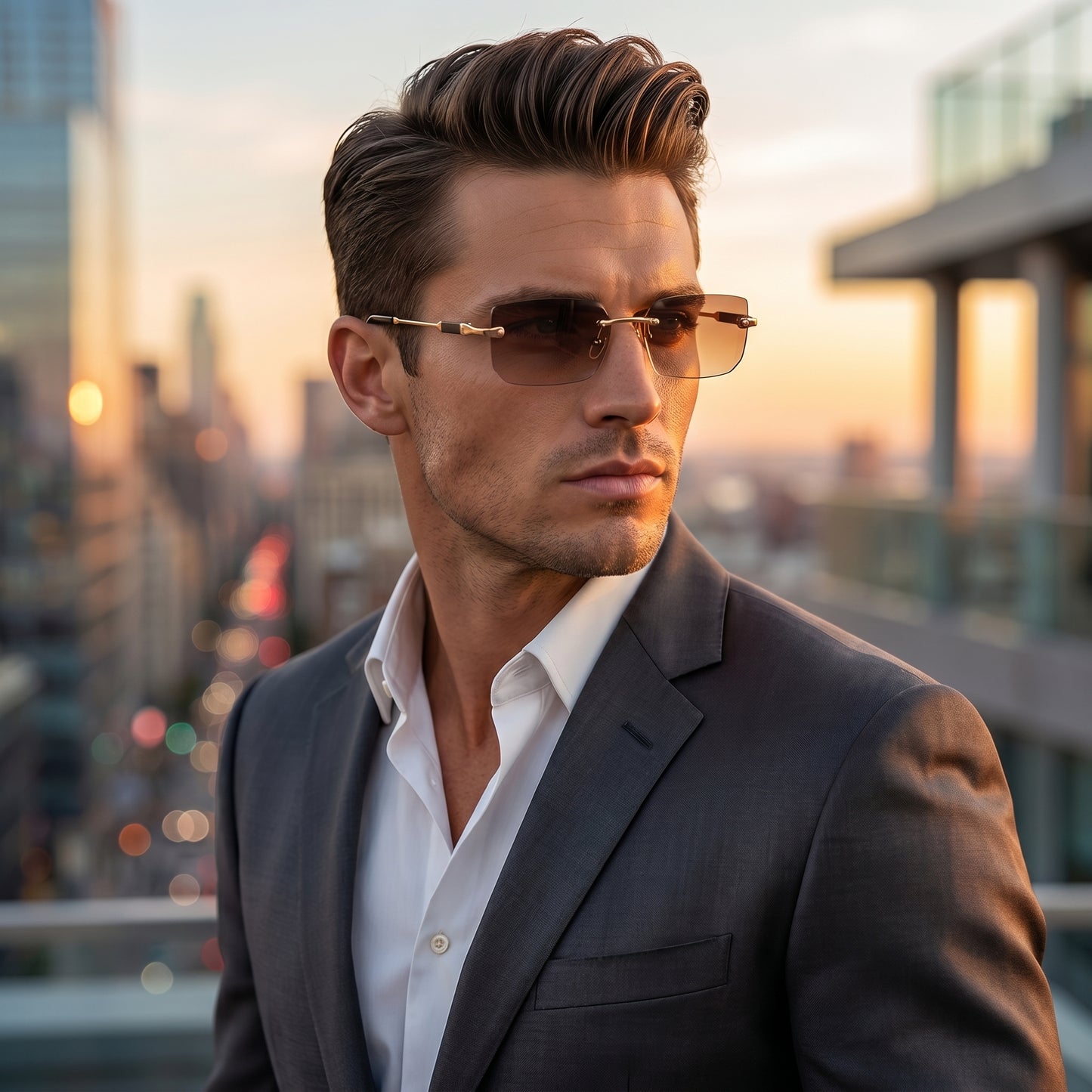 Robert | Mens Stylish Minimalist Summer Sunglasses