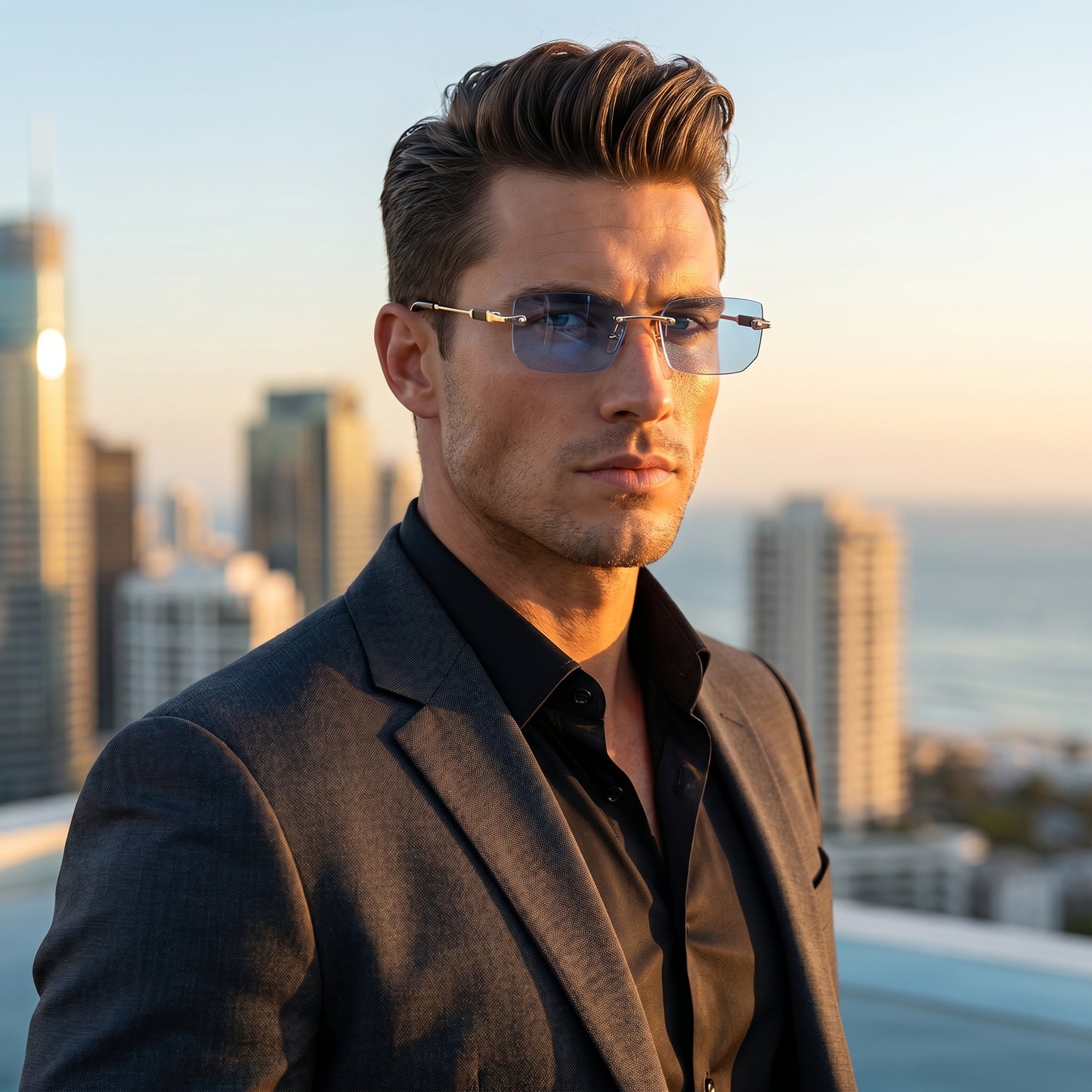 Robert | Mens Stylish Minimalist Summer Sunglasses
