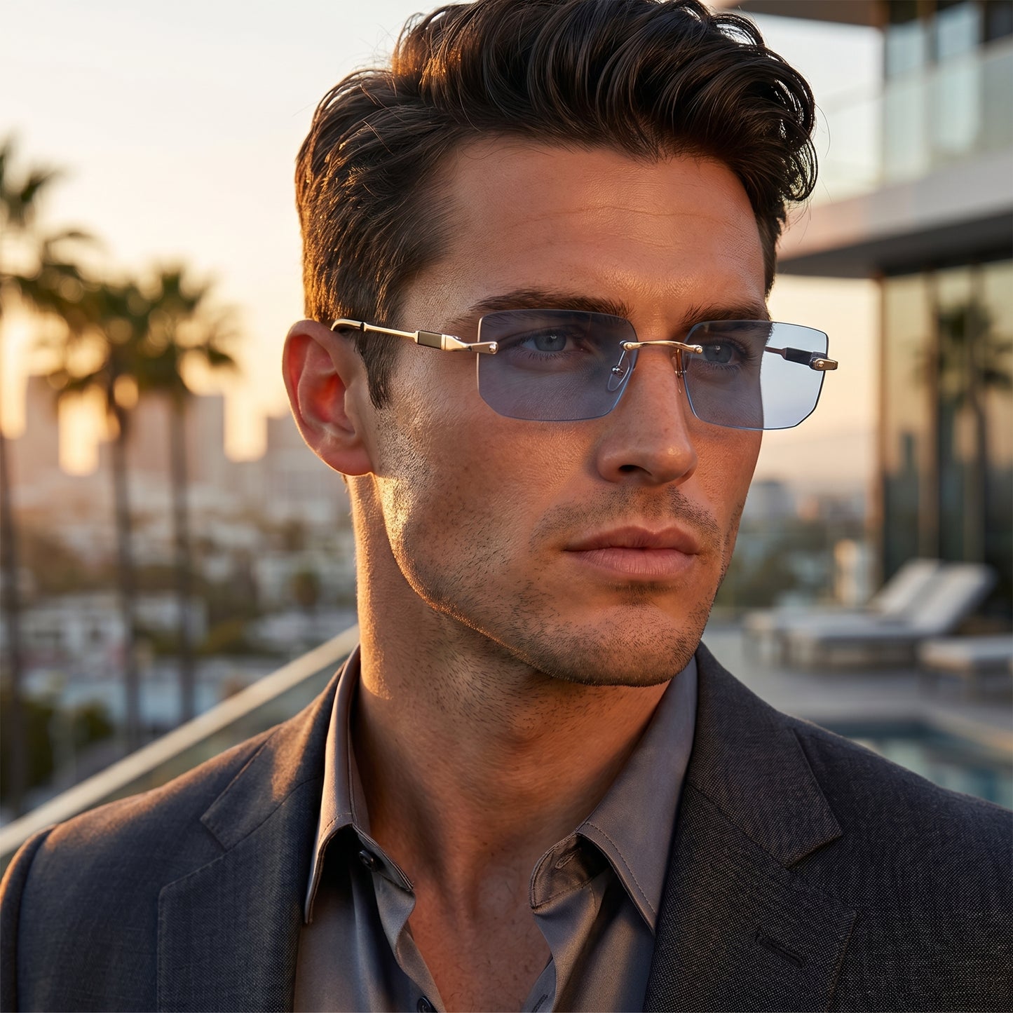 Robert | Mens Stylish Minimalist Summer Sunglasses