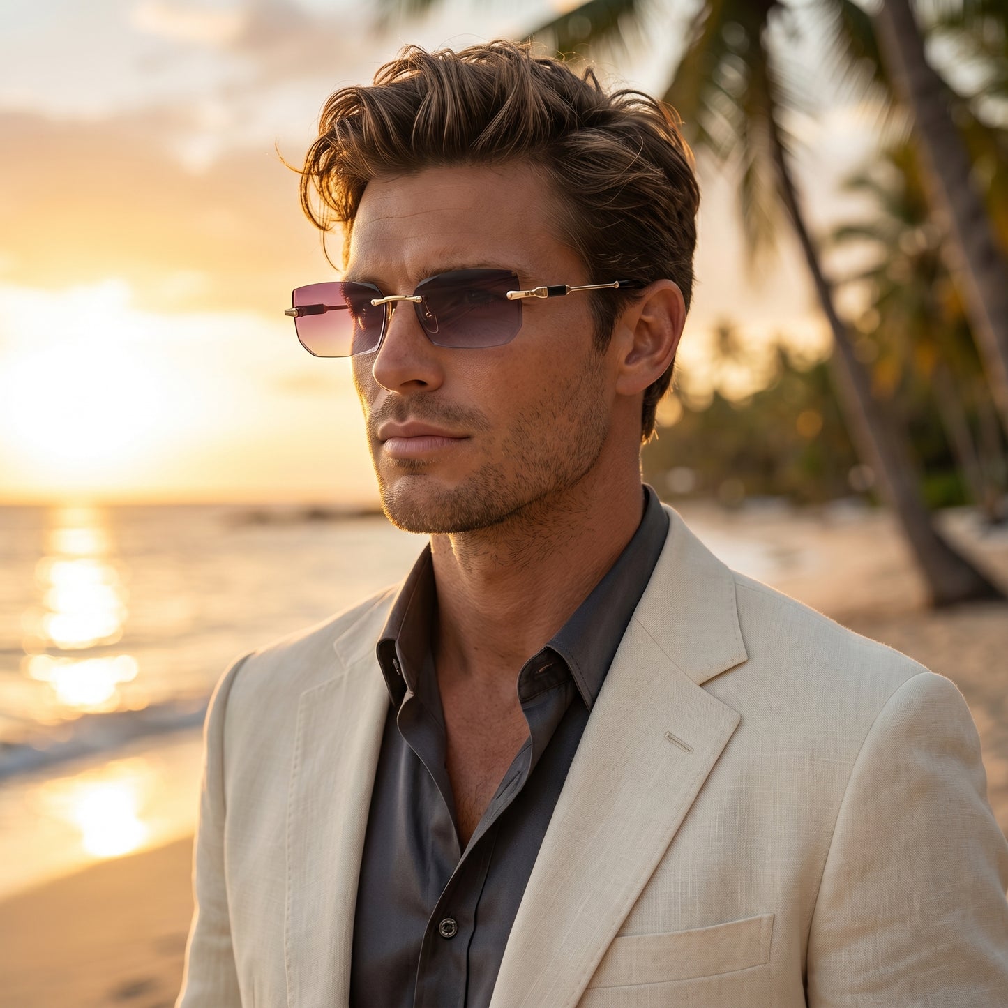 Robert | Mens Stylish Minimalist Summer Sunglasses
