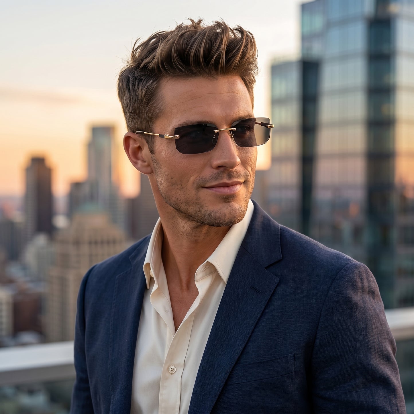 Robert | Mens Stylish Minimalist Summer Sunglasses