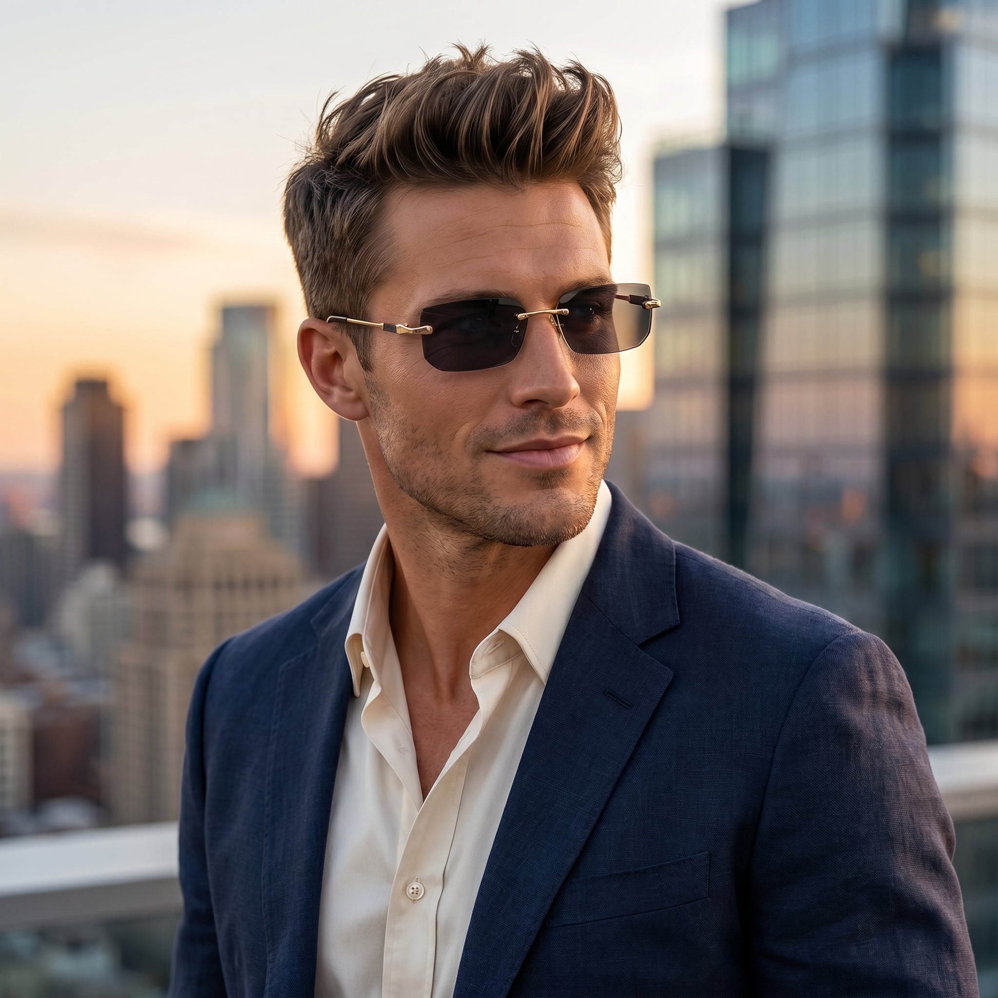 Robert | Lunettes de soleil d'été minimalistes et élégantes pour homme