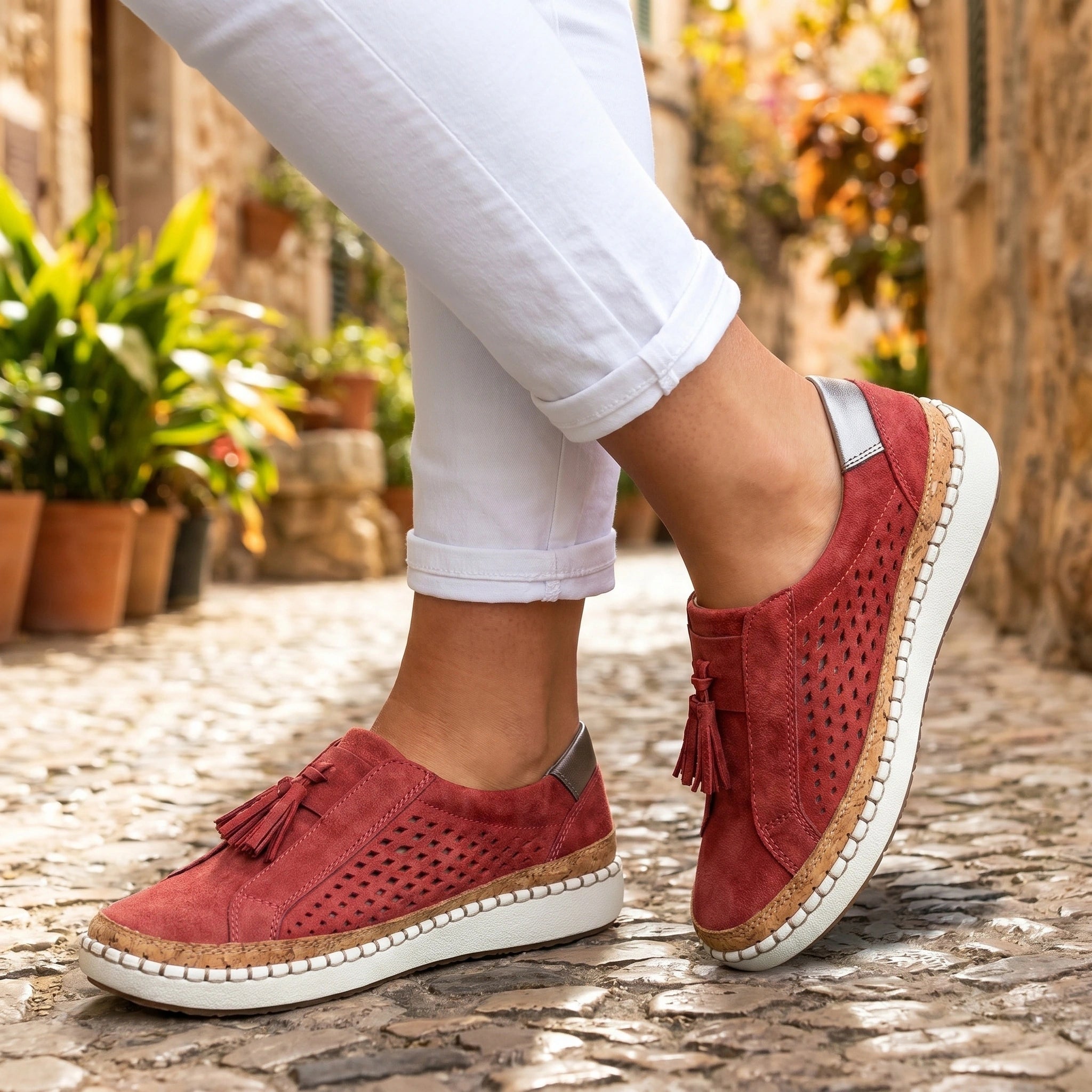 Amelia Womens Sleek Breathable Slip Ons
