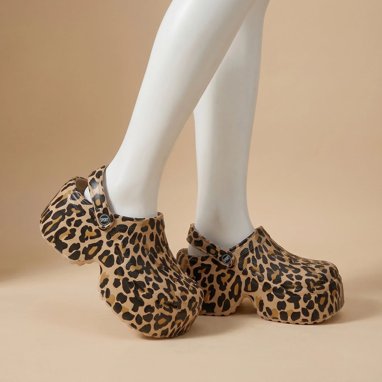 Close up of the Womens Summer Clogs showing the vibrant fabric, intricate stitching, and unique design elements for elevated summer footwear.