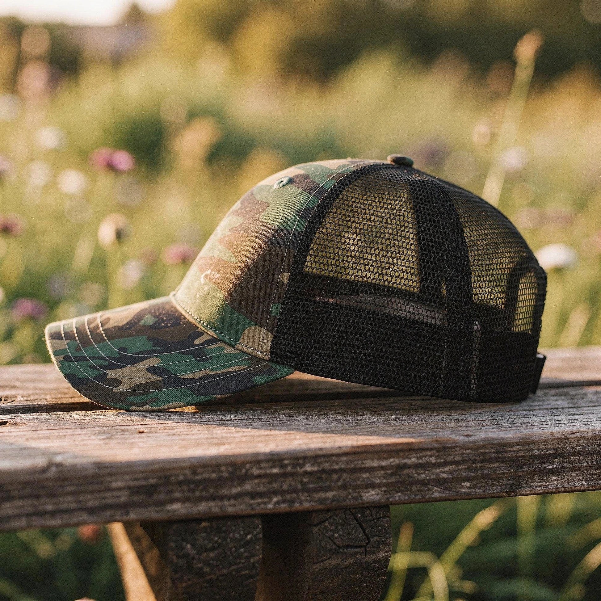 View of a relaxed vintage snapback cap in dark gray fabric with a curved brim and adjustable strap