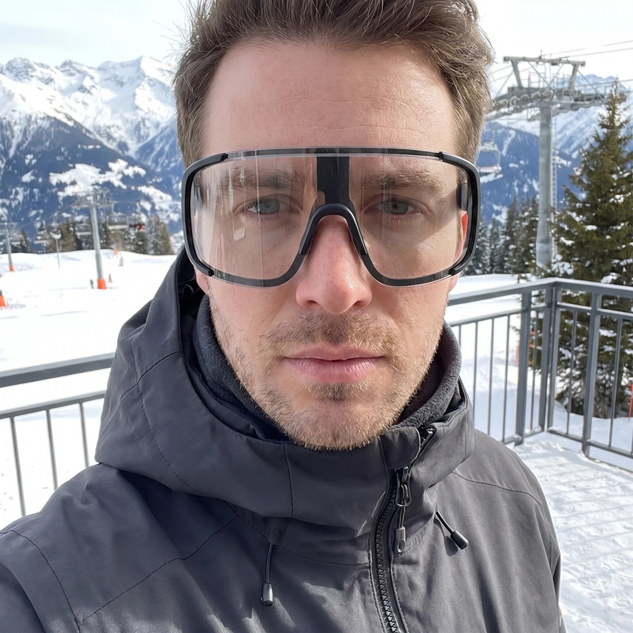 Close up view of the men's retro reflective sport sunglasses showing sleek design, high quality materials, and intricate detailing ideal for outdoor adventures.