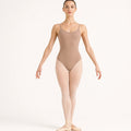 Nude seamless camisole ballet leotard front view