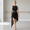 Black Asymmetric Glitter