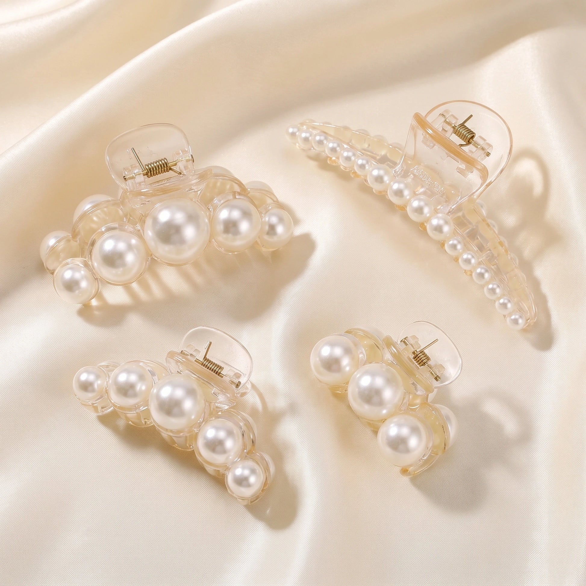 Close up view of the Womens Hair Clips showing intricate stitching and a glossy finish, perfect for enhancing any hairstyle.