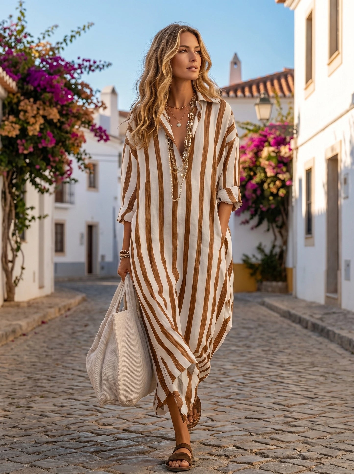 Nora Womens Effortless Relaxed Summer Shirt Dress