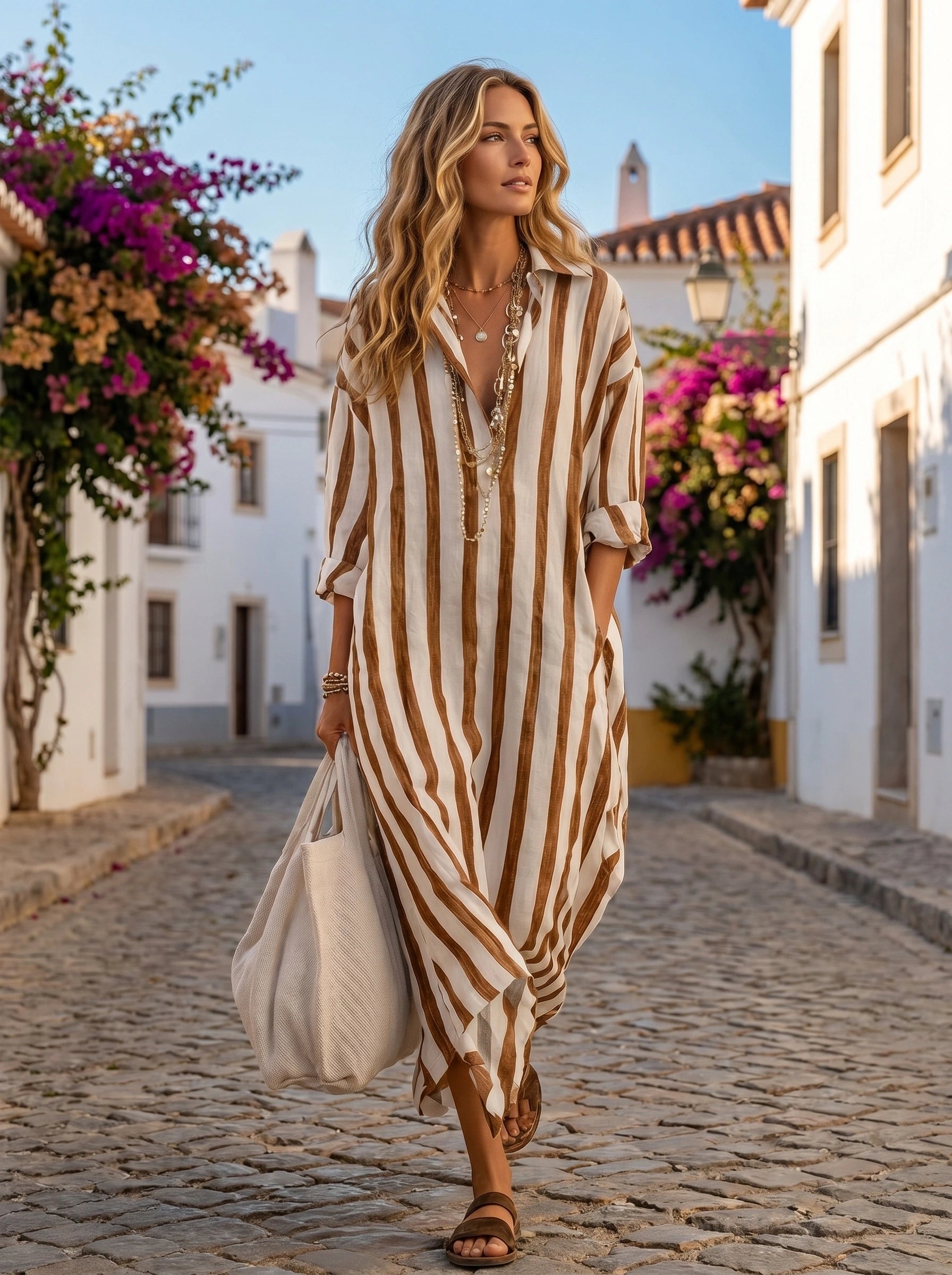 Nora Womens Effortless Relaxed Summer Shirt Dress