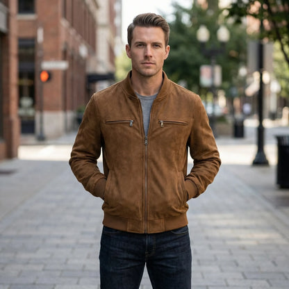 Bomber jacket — Elegante Herenjas In Bomberstijl Toby