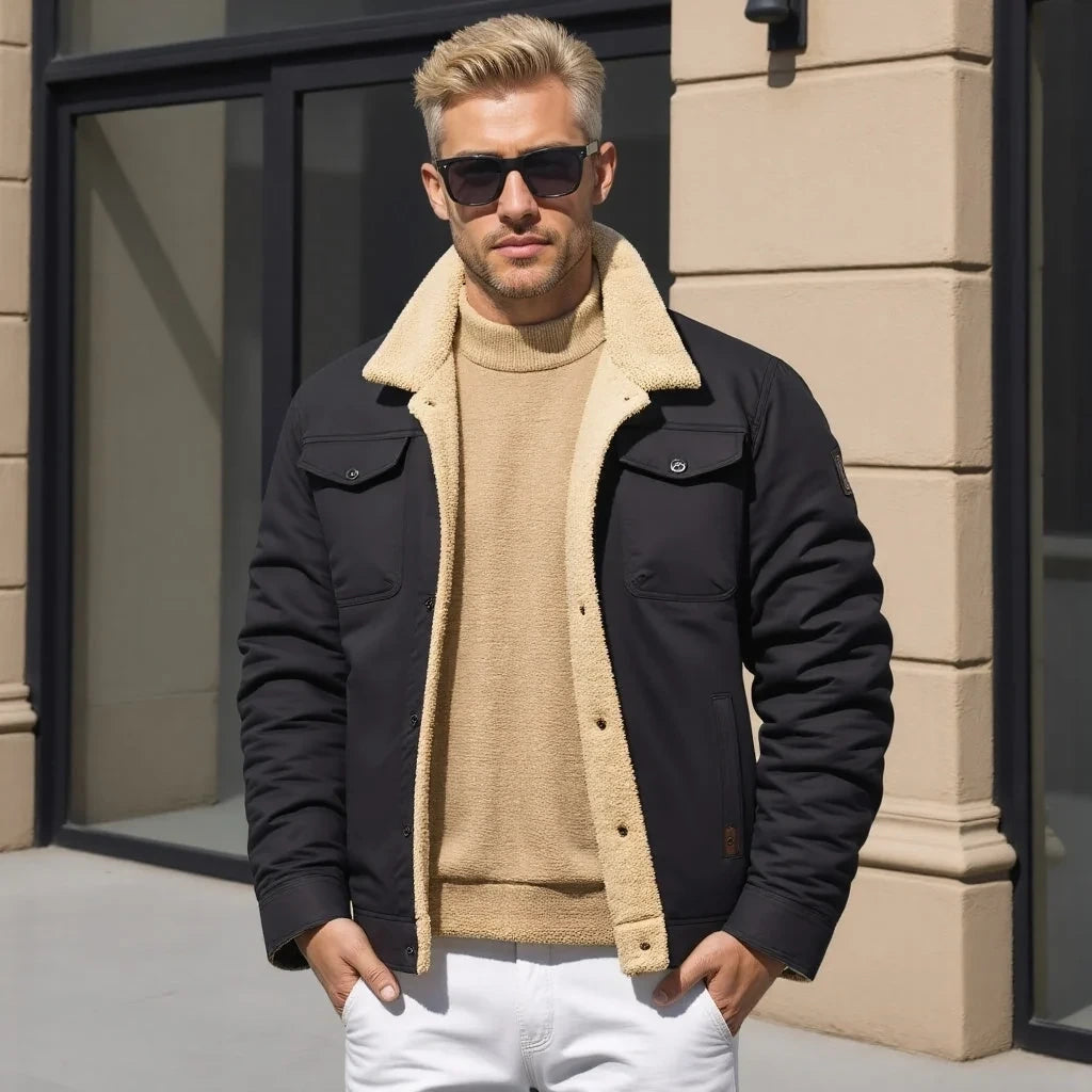 Deavon Timeless Bomber Jacket for Men Black S Nora Luxe — view 13 — — view 13