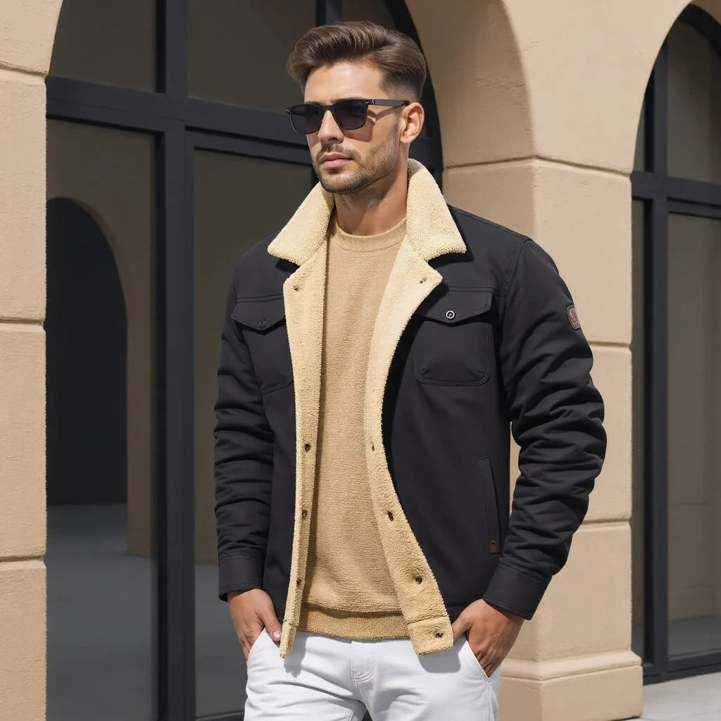 Deavon Timeless Bomber Jacket for Men Black S Nora Luxe — view 2 — — view 2