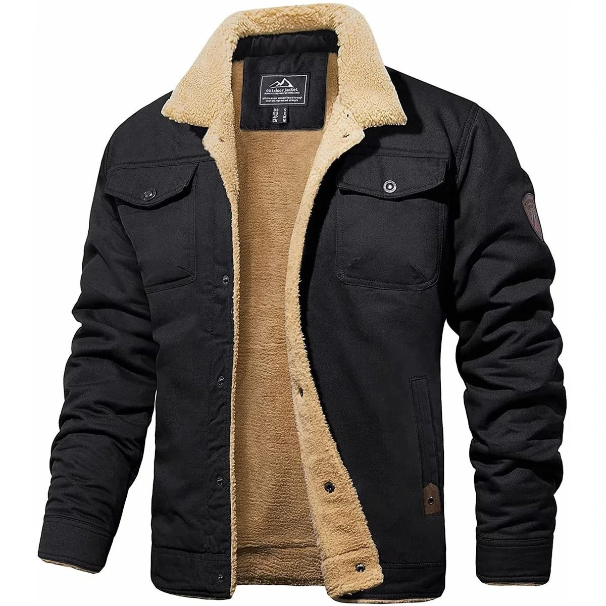 Deavon Timeless Bomber Jacket for Men Black S Nora Luxe — view 3 — — view 3
