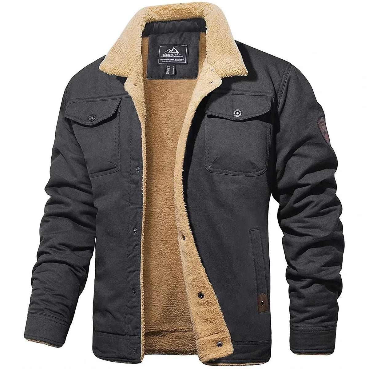 Deavon Timeless Bomber Jacket for Men Dark gray S Nora Luxe — view 8 — — view 8