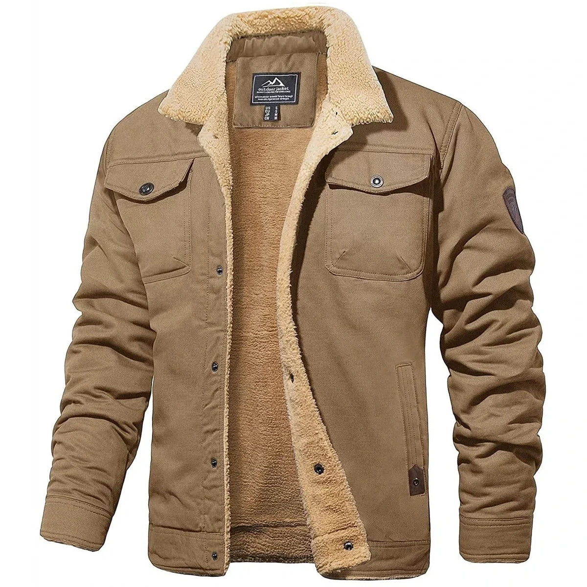 Deavon Timeless Bomber Jacket for Men Khaki S Nora Luxe — view 9 — — view 9