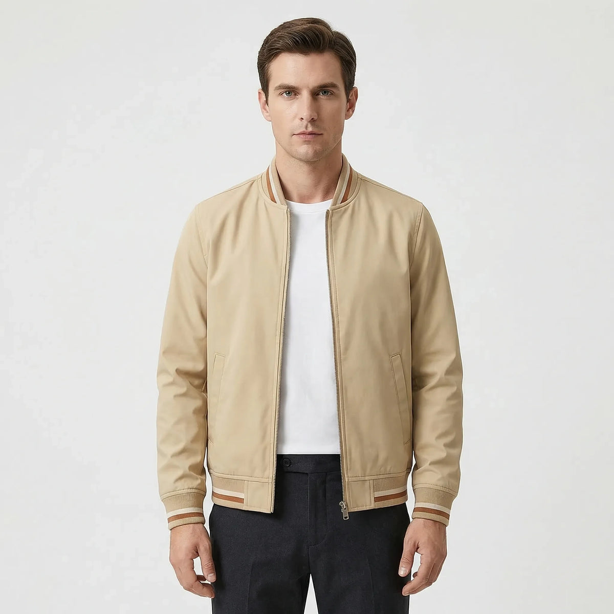 Ribbed Trim Men's Bomber Jacket Virgil — view 4 — — view 4