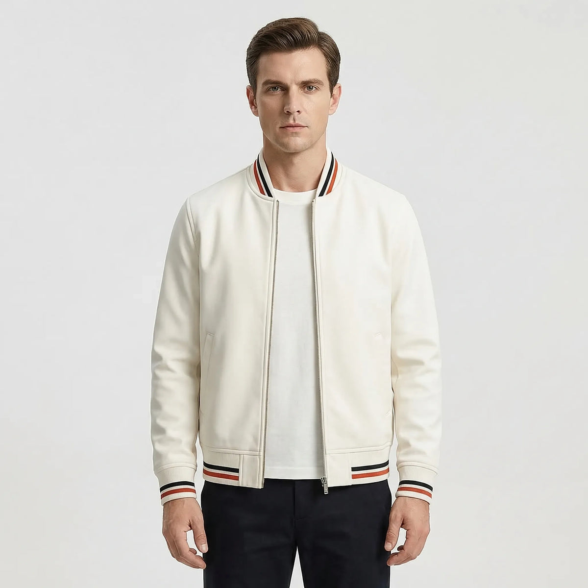 Ribbed Trim Men's Bomber Jacket Virgil — view 5 — — view 5