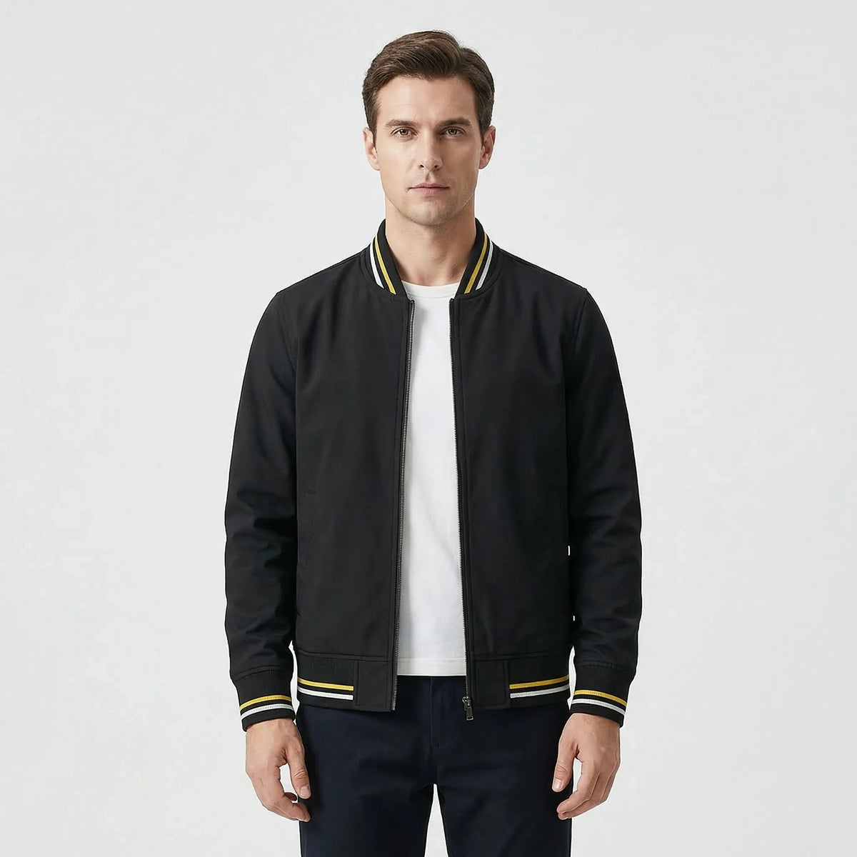 Ribbed Trim Men's Bomber Jacket Virgil — view 6 — — view 6