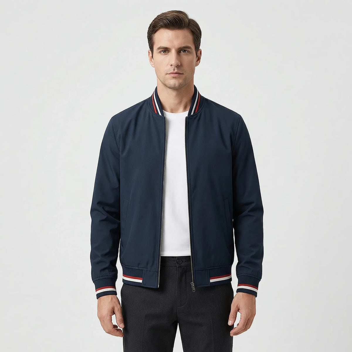 Ribbed Trim Men's Bomber Jacket Virgil — view 9 — — view 9