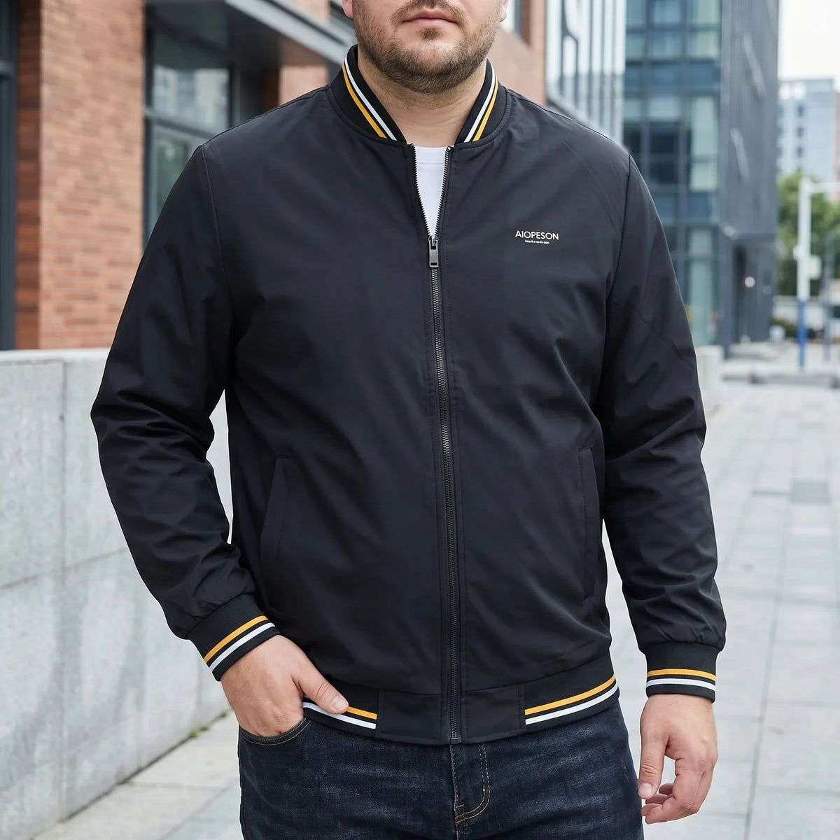 Slim Bomber Jacket For Men Brad