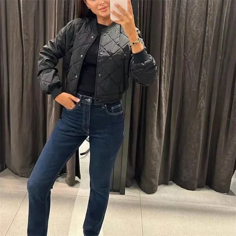 Quilted Cropped Bomber Jacket Marcella — view 2 — — view 2