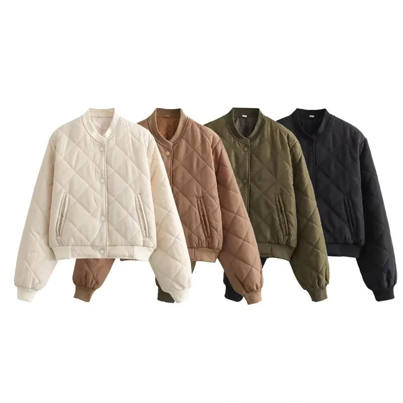 Quilted Cropped Bomber Jacket Marcella — view 3 — — view 3