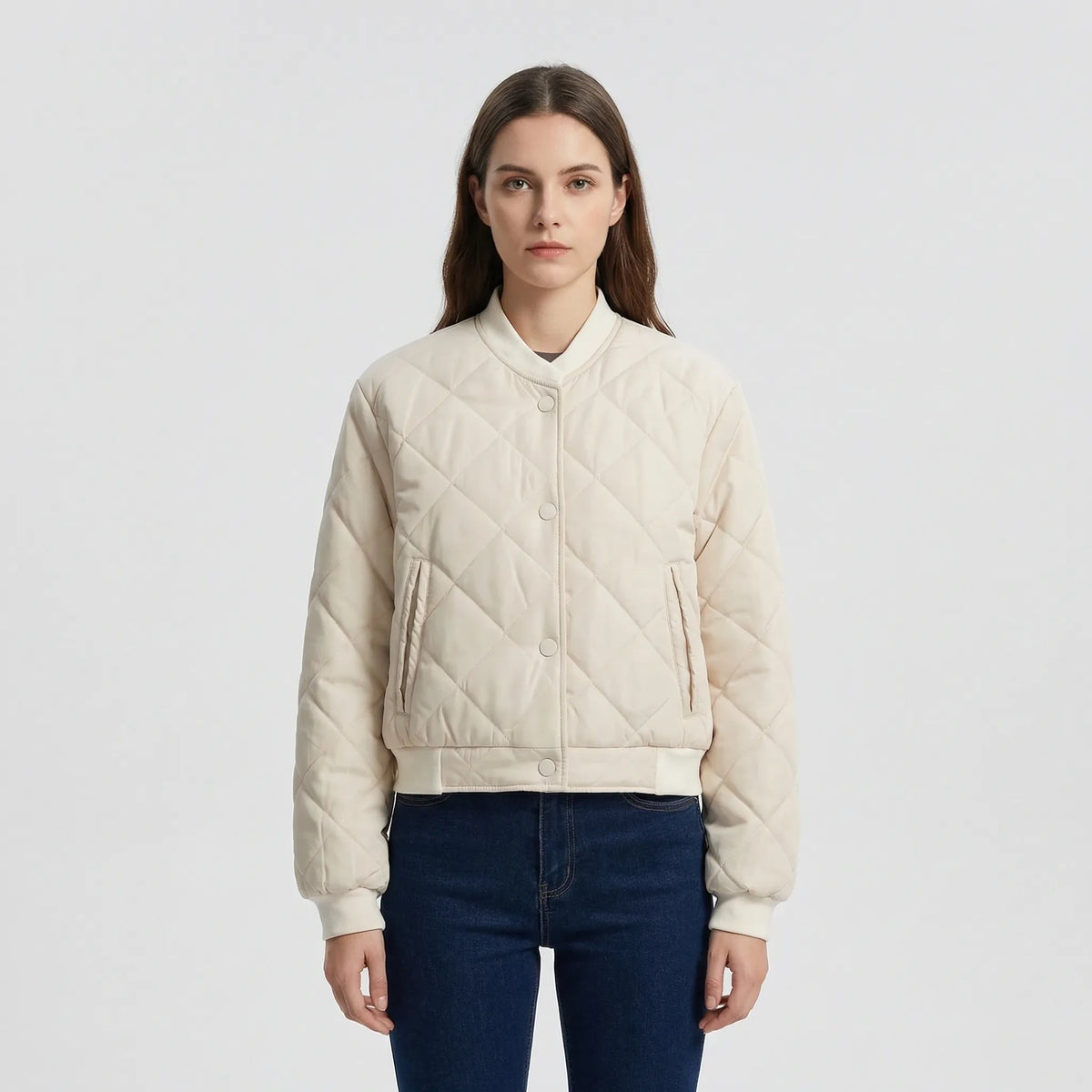 Quilted Cropped Bomber Jacket Marcella — view 6 — — view 6