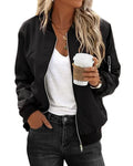 Stylish Ladies Bomber Jacket Rhea Black S The Livary