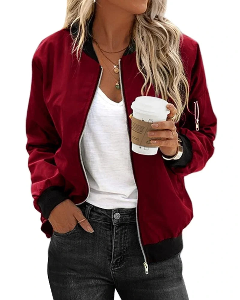 Stylish Ladies Bomber Jacket Rhea Black S The Livary — view 6 — — view 6