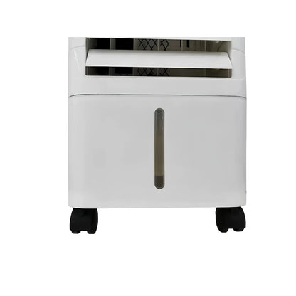 View of the air cooler's user friendly control panel showcasing adjustable settings and energy efficient design features