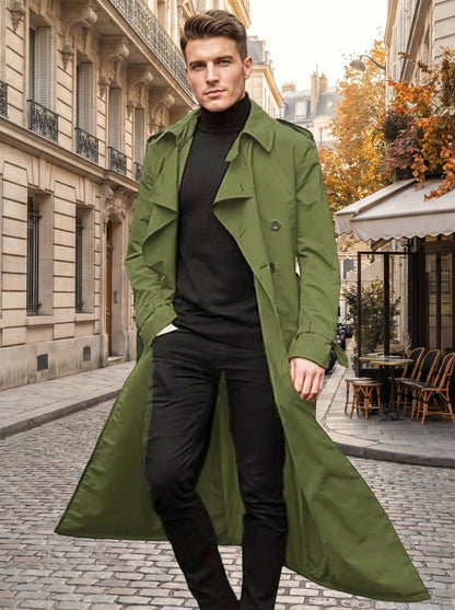 Alex Mens Tailored Elegant Winter Trench Coat
