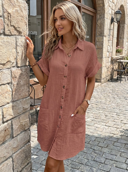 Harper Womens Relaxed Elegant Summer Polo Shirt Dress