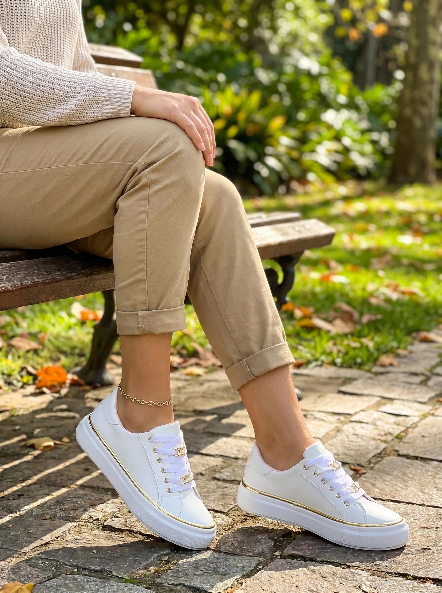 Close up view showing the intricate stitching and breathable fabric of the Womens Orthopedic Sneakers in a versatile color, perfect for everyday wear.