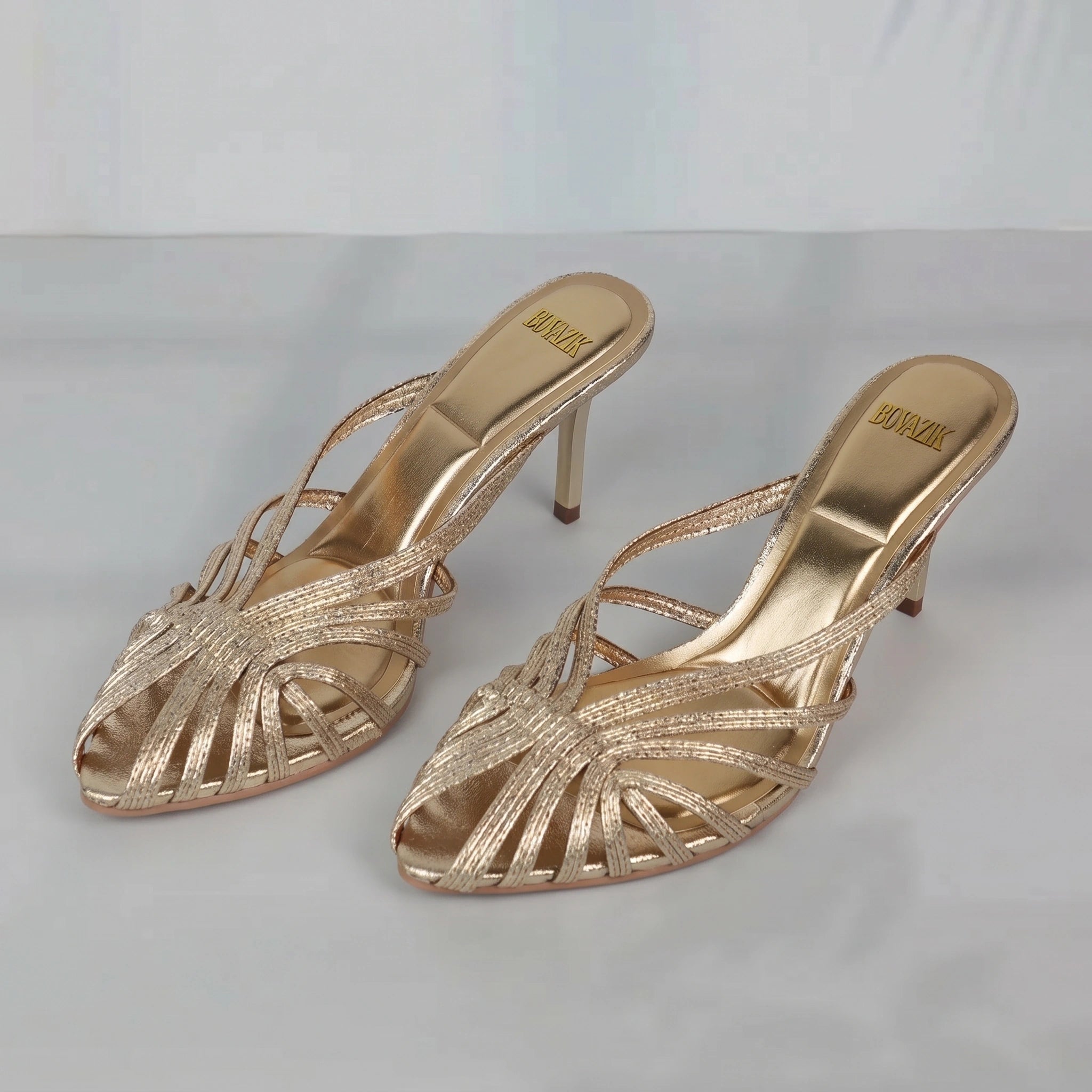 Close up of the Womens Sleek Summer Heeled Pumps showing the luxurious fabric, refined stitching, and sophisticated design elements perfect for any occasion.