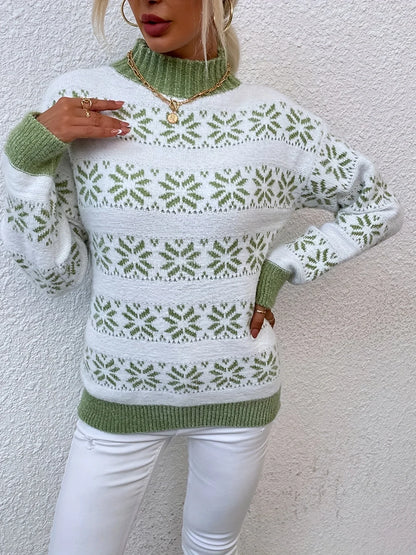 Christmas sweater — Pattern Holly Green S Nora Luxe