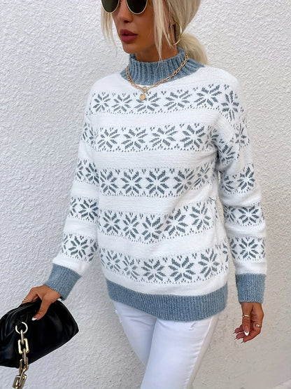 Christmas sweater — Pattern Holly Blue S Nora Luxe — view 10 — — view 10