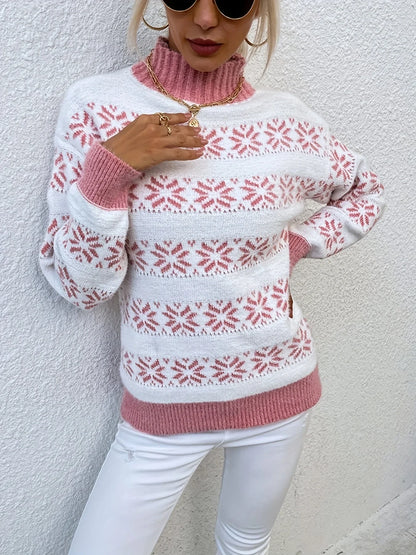 Christmas sweater — Pattern Holly Pink S Nora Luxe — view 3 — — view 3