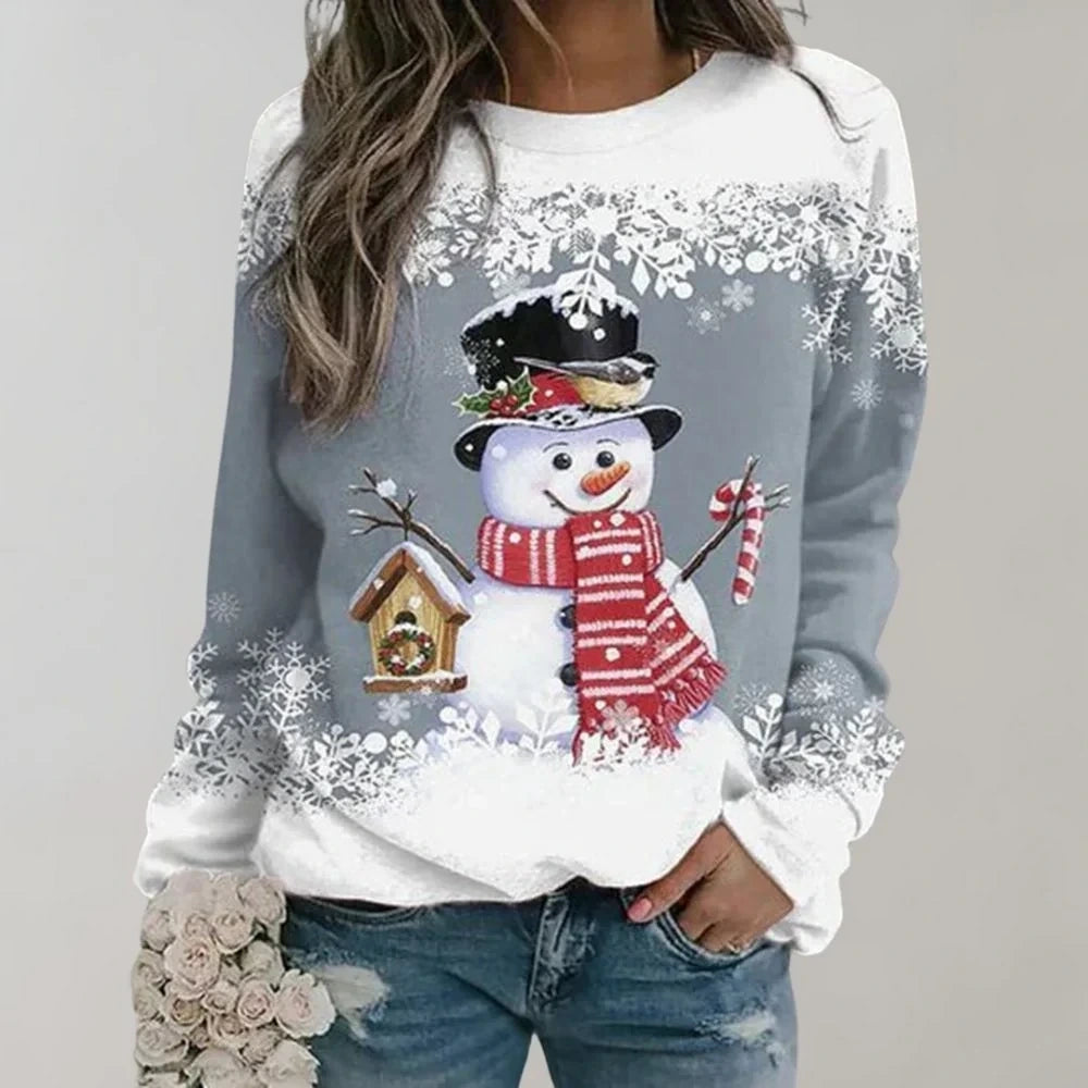 Christmas sweater — Eve Warm Jumper for Women Gray M Nora Luxe — view 4 — — view 4