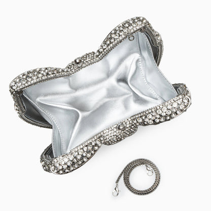 Elegant clutch bag in a soft, textured fabric featuring sleek design and subtle metallic clasp, front view — 13 — view 13