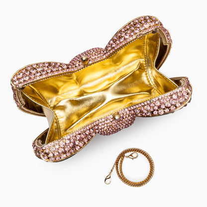 Elegant clutch bag in soft leather, featuring a sleek design with gold tone clasp and subtle textured finish — view — view 21
