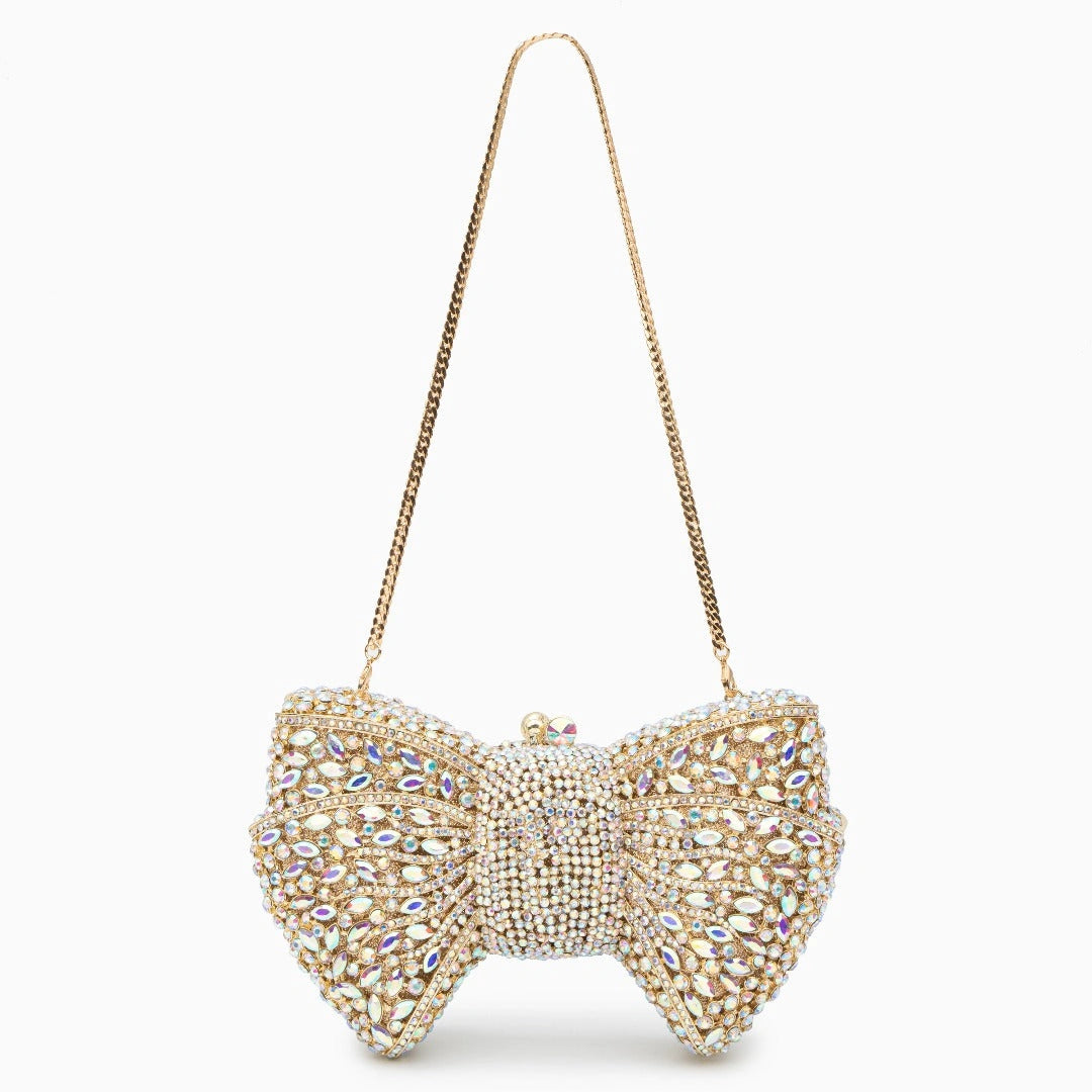 Sleek black clutch bag featuring a smooth leather finish, zippered closure, and subtle gold tone hardware, angled — view 7
