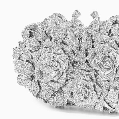 Elegant rose clutch bag made of soft leather, featuring a sleek design and delicate gold clasp, front view — 10 — view 10